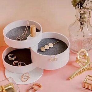 The 2Bandits 3 Tier Jewelry Organizer Catch all Sliding 360° Tray NEW